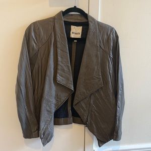 Bb Dakota brown faux leather jacket with front lapels